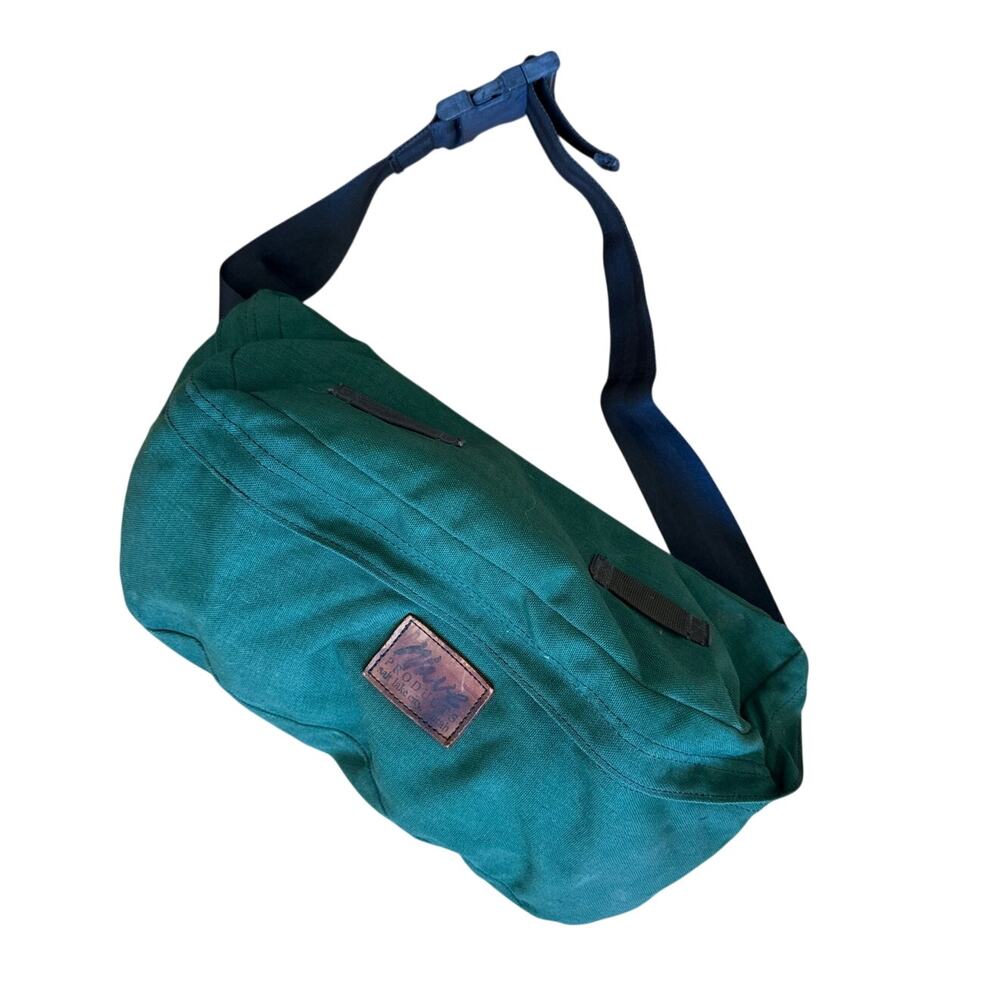 Wave Products Large Single Pocket Pack in Green Hiking Outdoors Fanny Crossbody